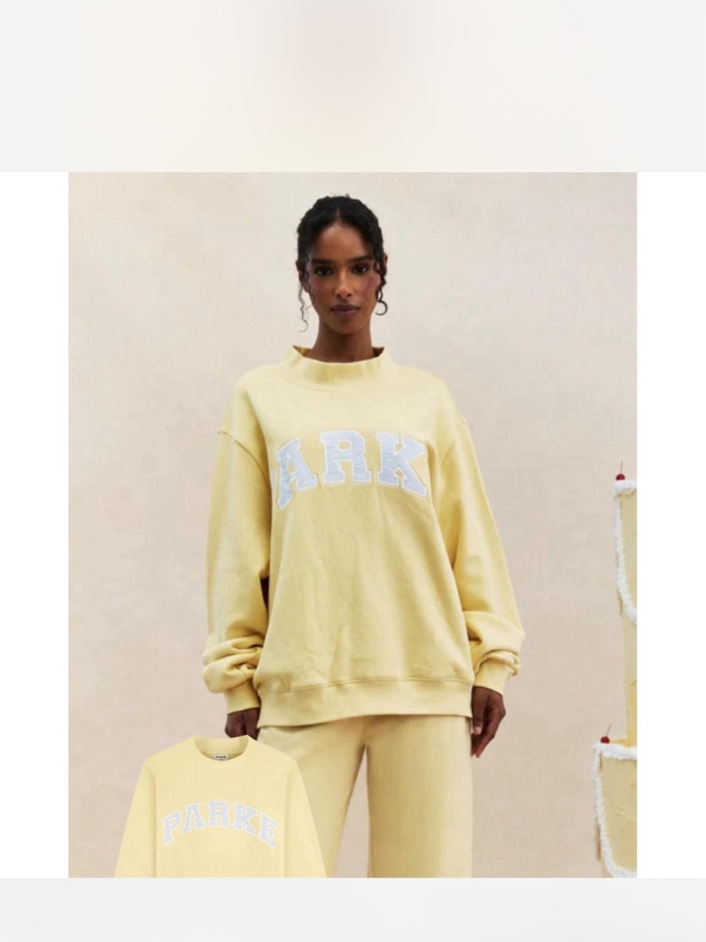 ARKET Pale Yellow Logo Sweatshirt